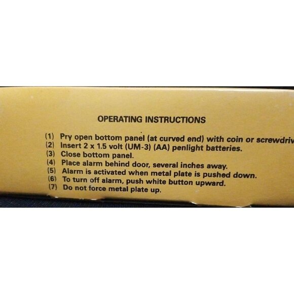S.O.S. Police Siren Door-Stop Burglar Alarm No.113 Battery Operated Portable Sec - Picture 4 of 6
